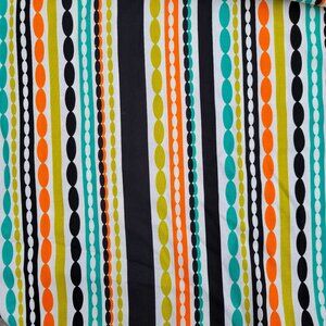 Michael Miller Chain Reaction Striped Cotton Fabric In Bright Multi-Colors Patte
